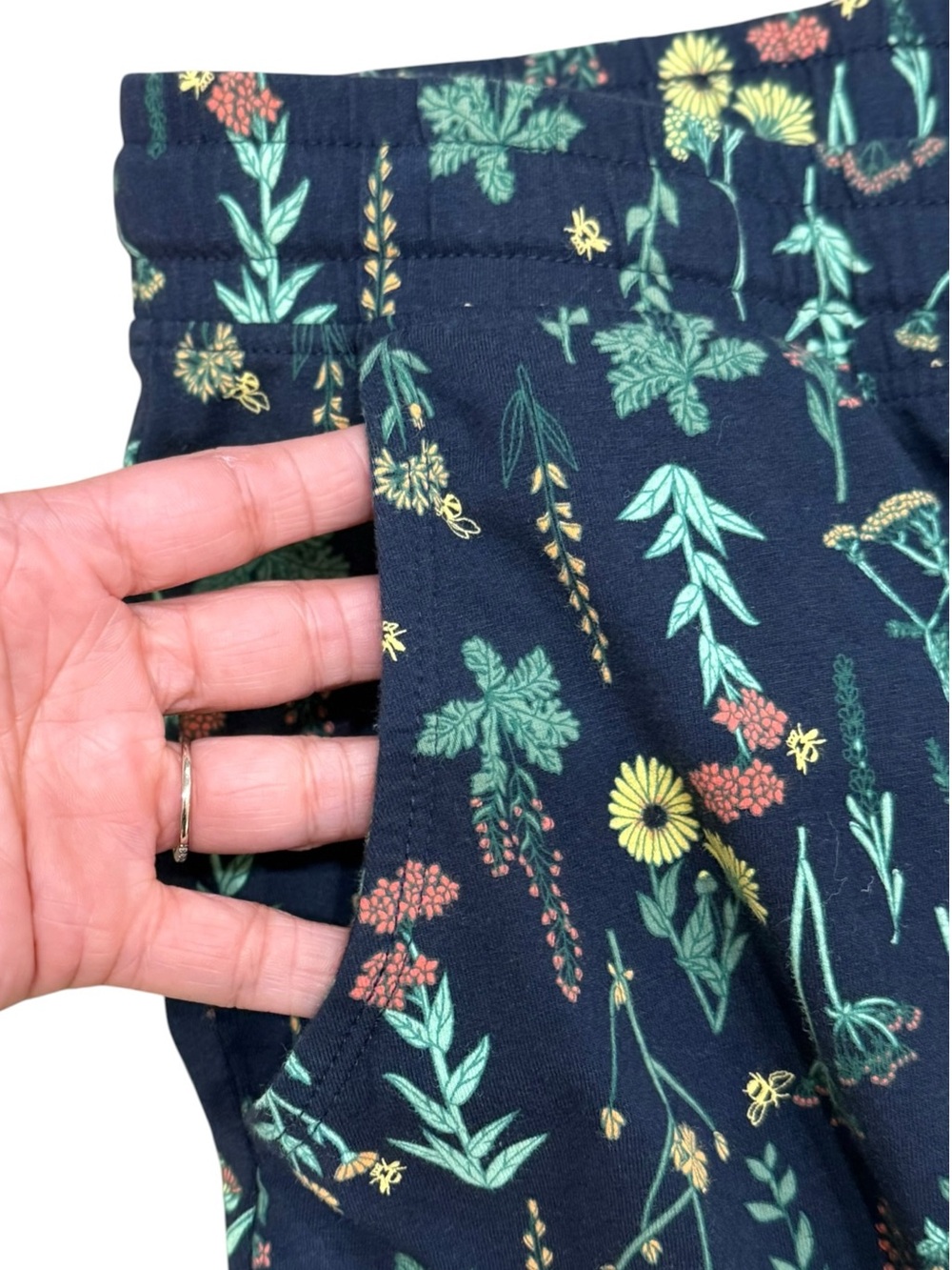 Duluth Trading Co Botanical Floral Pajama Set Cotton Cottagecore Size M - Picture 5 of 10